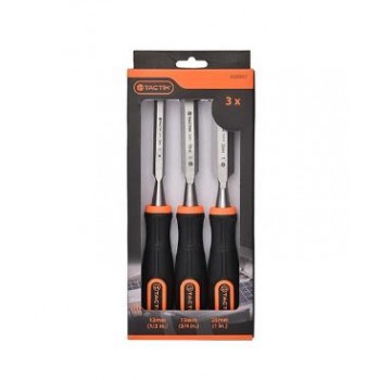 TACTIX CR-V CHISEL SET (13-19-25mm) 3PCS 225053. TACTIX CR-V CHISEL SET (13-19-25mm) 3PCS 225053.