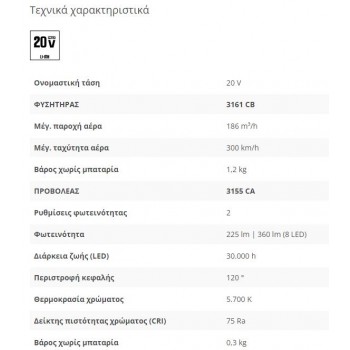 SKIL - ΣΕΤ ΦΥΣΗΤΗΡΑΣ 3161 CB & ΠΡΟΒΟΛΕΑΣ LED 3155 CA - D00254 SKIL - ΣΕΤ ΦΥΣΗΤΗΡΑΣ 3161 CB & ΠΡΟΒΟΛΕΑΣ LED 3155 CA - D00254