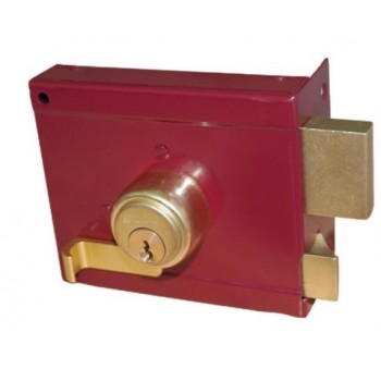 DOMUS ABBA RED MORTISE SECURITY LOCK - RIGHT HAND 36050R