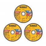 DEWALT DT20592 - STAINLESS STEEL CUTTING DISCS IN 3PCS TABS - 76X1.6X10mm -70007