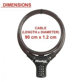 MASTER LOCK - ΣΥΡΜΑΤΟΣΧΟΙΝΟ ΠΟΔΗΛΑΤΟΥ ΜΕ ΣΥΝΔΥΑΣΜΟ 90CM Φ12MM - 822900112 MASTER LOCK - ΣΥΡΜΑΤΟΣΧΟΙΝΟ ΠΟΔΗΛΑΤΟΥ ΜΕ ΣΥΝΔΥΑΣΜΟ 90CM Φ12MM - 822900112