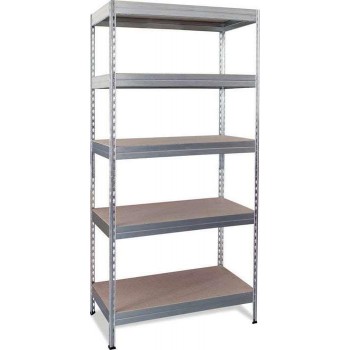 ARTPLAST galvanized shelf with 5 wooden shelves-610407