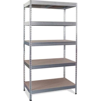 ARTPLAST galvanized shelf with 5 wooden shelves-610408