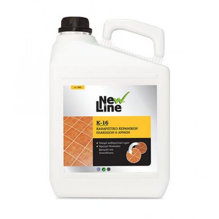 NEW LINE - K-16 ΠΑΝΙΣΧΥΡΟ ΥΓΡΟ ΚΑΘΑΡΙΣΤΙΚΟ ΠΛΑΚΙΔΙΩΝ ΚΑΙ ΑΡΜΩΝ - 5L - 450822 NEW LINE - K-16 ΠΑΝΙΣΧΥΡΟ ΥΓΡΟ ΚΑΘΑΡΙΣΤΙΚΟ ΠΛΑΚΙΔΙΩΝ ΚΑΙ ΑΡΜΩΝ - 5L - 450822