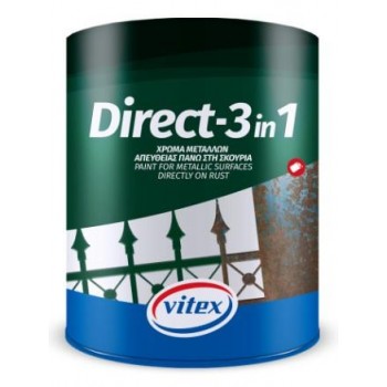 VITEX - DIRECT-3 IN 1 - GLOSS ALKYD ENAMEL FOR METAL SURFACES - 2,5L - BLACK - 811521