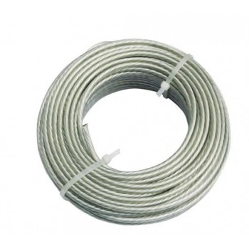 WIRE ROPE 25m - WITH PLASTIC COATING - STEEL - 25468