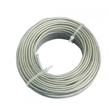 WIRE ROPE 25m - WITH PLASTIC COATING - STEEL - 25468 WIRE ROPE 25m - WITH PLASTIC COATING - STEEL - 25468