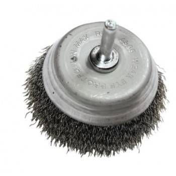 SIT - WIRE WHEEL BRUSH WITH SHANK, CUP, INOX Φ6mm - 75MM - 18021 SIT - WIRE WHEEL BRUSH WITH SHANK, CUP, INOX Φ6mm - 75MM - 18021