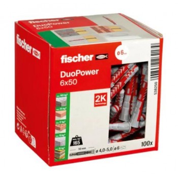 FISCHER - DUOPOWER 6X50 ΝΑΙΛΟΝ ΒΥΣΜΑ - 100ΤΜΧ - 538240 FISCHER - DUOPOWER 6X50 ΝΑΙΛΟΝ ΒΥΣΜΑ - 100ΤΜΧ - 538240