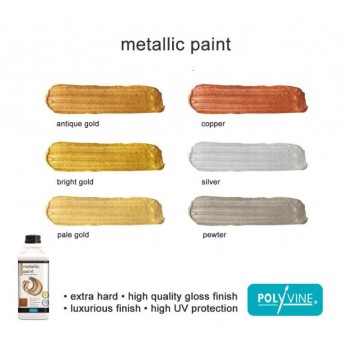 POLYVINE - METALLIC PAINT - PALE GOLD - 500ML - 0904197 POLYVINE - METALLIC PAINT - PALE GOLD - 500ML - 0904197