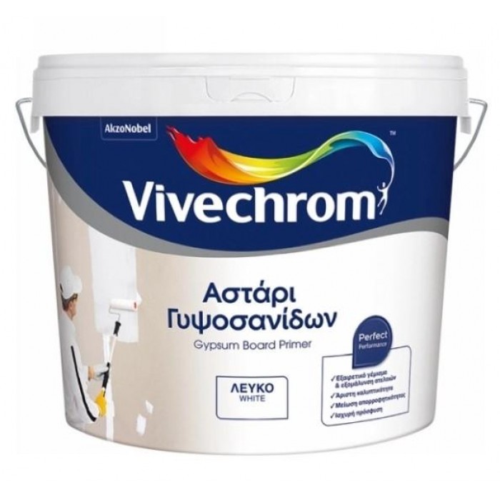VIVECHROM - DRYWALL PRIMER - WHITE - 9L - 140589 VIVECHROM - DRYWALL PRIMER - WHITE - 9L - 140589
