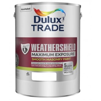 DULUX TRADE - WEATHERSHIELD MAXIMUM EXPOSURE SMOOTH MASONRY PAINT - 9L - BASE LIGHT - 111343 DULUX TRADE - WEATHERSHIELD MAXIMUM EXPOSURE SMOOTH MASONRY PAINT - 9L - BASE LIGHT - 111343