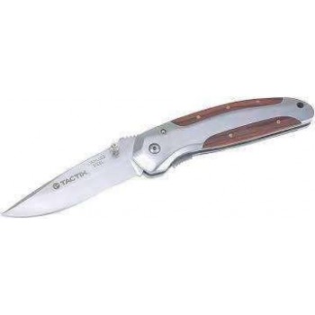 TACTIX Universal Knife Inox silver with metal-wooden handle-475201