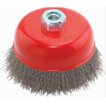 BELL WIRE BRUSHES WITH AXLE CHINA 65mm - 71806 BELL WIRE BRUSHES WITH AXLE CHINA 65mm - 71806