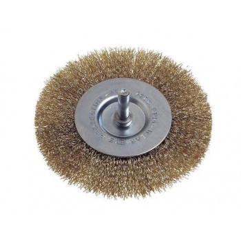 ROUND WIRE BRUSH WITH CHINESE AXLE - 40mm - 71803 ROUND WIRE BRUSH WITH CHINESE AXLE - 40mm - 71803