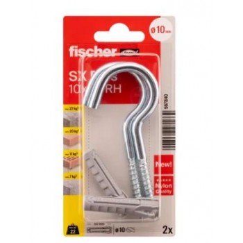 FISCHER - SX PLUS 10X50 RH K PLUG/SCREW HOOK BLISTER - 4PCS - 567840 FISCHER - SX PLUS 10X50 RH K PLUG/SCREW HOOK BLISTER - 4PCS - 567840