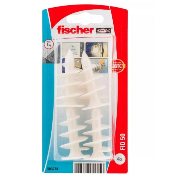 FISCHER - FID 50 ΒΥΣΜΑ ΘΕΡΜΟΠΡΟΣΟΨΗΣ - 4ΤΕΜ - 503778 FISCHER - FID 50 ΒΥΣΜΑ ΘΕΡΜΟΠΡΟΣΟΨΗΣ - 4ΤΕΜ - 503778