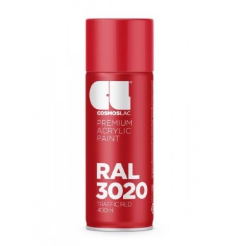 COSMOS LAC -  ACRYLIC RAL 3020 - TRAFFIC RED Νo.312 - 400ml - 103020 COSMOS LAC -  ACRYLIC RAL 3020 - TRAFFIC RED Νo.312 - 400ml - 103020