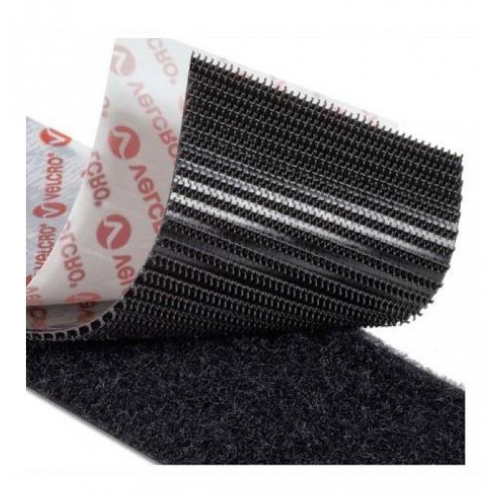 VELCRO - ADHESIVE TAPE 1PCS 5cmX1m - UP TO 7kg - BLACK - 60241 VELCRO - ADHESIVE TAPE 1PCS 5cmX1m - UP TO 7kg - BLACK - 60241