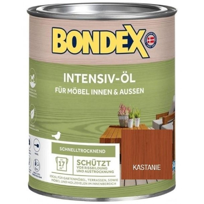 BONDEX - INTEΝSIVE OIL 750ml 726 - ΚΑΣΤΑΝΙΑ ΣΚΟΥΡΗ - 597304 BONDEX - INTEΝSIVE OIL 750ml 726 - ΚΑΣΤΑΝΙΑ ΣΚΟΥΡΗ - 597304
