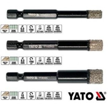 YATO - YT-60401 - ΔΙΑΜΑΝΤΟΚΟΡΩΝΑ ΕΞΑΓΩΝΗ ΔΡΑΠΑΝΟΥ - 6mm - 20060401 YATO - YT-60401 - ΔΙΑΜΑΝΤΟΚΟΡΩΝΑ ΕΞΑΓΩΝΗ ΔΡΑΠΑΝΟΥ - 6mm - 20060401