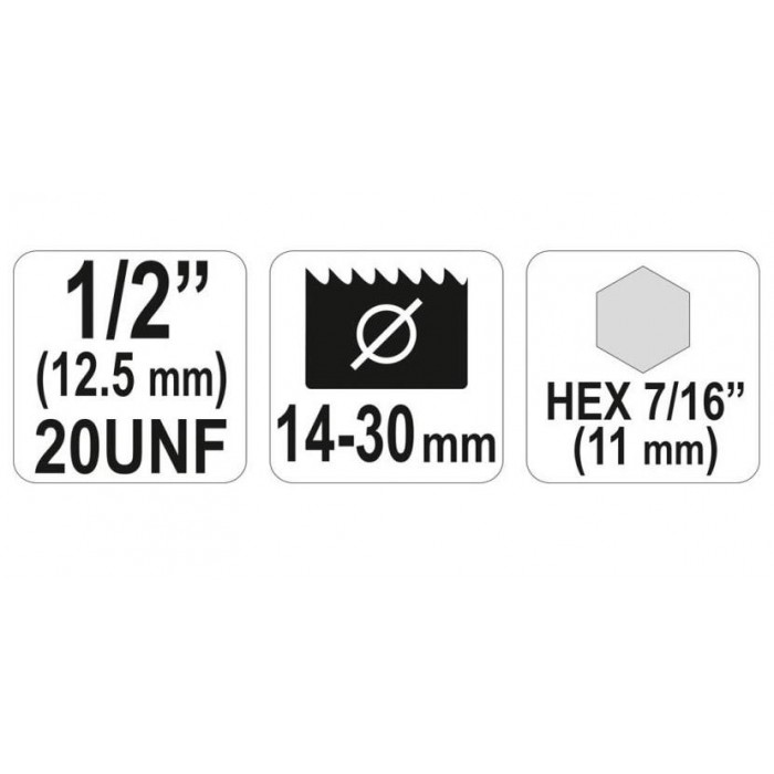 YATO - YT-3370 CUP DRILL HOLDER - HEX 14-30mm - 20003370 YATO - YT-3370 CUP DRILL HOLDER - HEX 14-30mm - 20003370