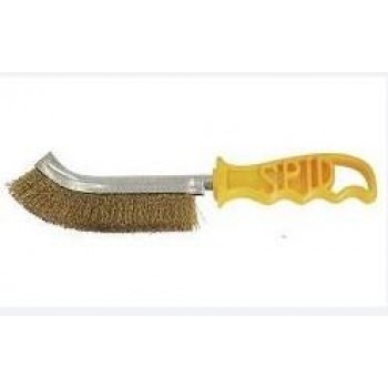 SIT - BRASS HAND WIRE BRUSH PLASTIC YELLOW HANDLE - 24909 SIT - BRASS HAND WIRE BRUSH PLASTIC YELLOW HANDLE - 24909