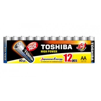 TOSHIBA - AA ALKALINE BATTERIES - 12PCS - LR6GCP MP-12 TOSHIBA - AA ALKALINE BATTERIES - 12PCS - LR6GCP MP-12