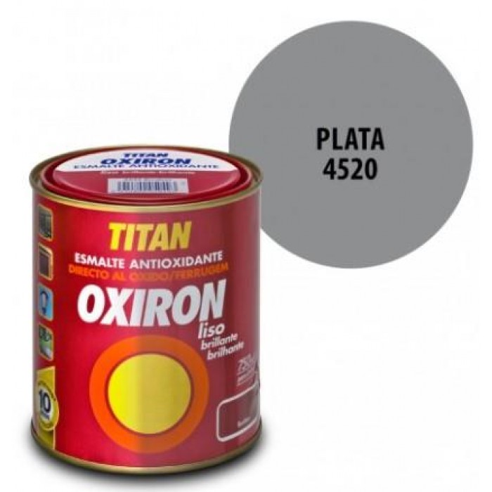 TITAN - PLATA - ANTI-RUST METALS COLOR GLOSSY OXIRON LISO - 4520 TITAN - PLATA - ANTI-RUST METALS COLOR GLOSSY OXIRON LISO - 4520
