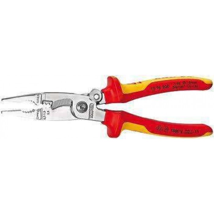 KNIPEX ELECTRIC PLIERS WITH 1000Volt INSULATION 200mm-1396200