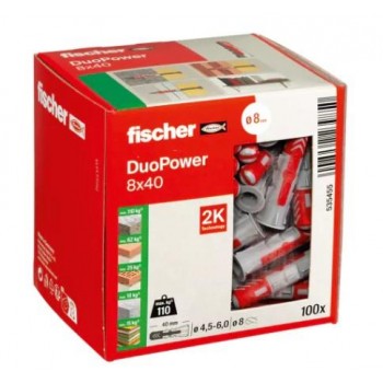 FISCHER - DUOPOWER 8X40 DIY ΝΑΙΛΟΝ ΒΥΣΜΑ - 100TMX - 535455 FISCHER - DUOPOWER 8X40 DIY ΝΑΙΛΟΝ ΒΥΣΜΑ - 100TMX - 535455