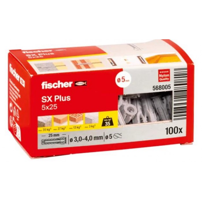 FISCHER - SX PLUS 5X25 ΒΥΣΜΑ - 568005 FISCHER - SX PLUS 5X25 ΒΥΣΜΑ - 568005