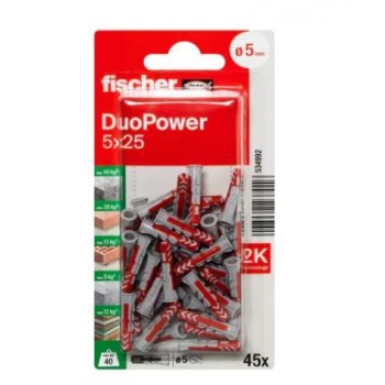 FISCHER - DUOPOWER 5X25 ΣΕ BLISTER - 45ΤΜΧ - 534992 FISCHER - DUOPOWER 5X25 ΣΕ BLISTER - 45ΤΜΧ - 534992