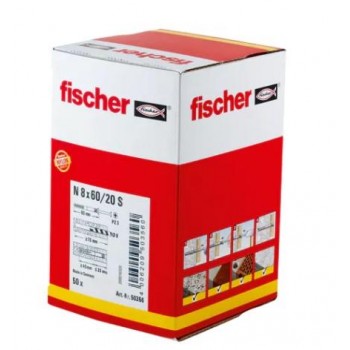 FISCHER - N 8X60/20 S ΚΑΡΦΩΤΟ ΒΥΣΜΑ - 50 ΤΕΜΑΧΙΑ - 50356 FISCHER - N 8X60/20 S ΚΑΡΦΩΤΟ ΒΥΣΜΑ - 50 ΤΕΜΑΧΙΑ - 50356