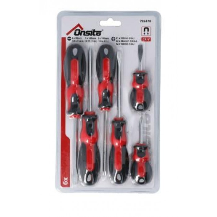 ONSITE - SCREWDRIVER SET - 6 PCS. -702478 ONSITE - SCREWDRIVER SET - 6 PCS. -702478