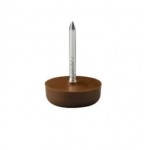 PLASTIC PLATE+NAIL - Φ15 - BROWN - 8PCS - 35517