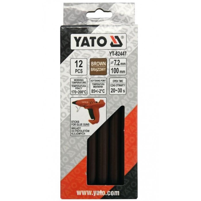 YATO - THERMAL ADHESIVE BROWN COLOR - 7.2MM - 12 PIECES - YT-82447 YATO - THERMAL ADHESIVE BROWN COLOR - 7.2MM - 12 PIECES - YT-82447