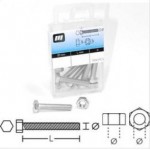 GALVANIZED HEXAGON SCREWS AND NUTS DIN 558/934 - 10X50 - 5 PIECES - 27300640