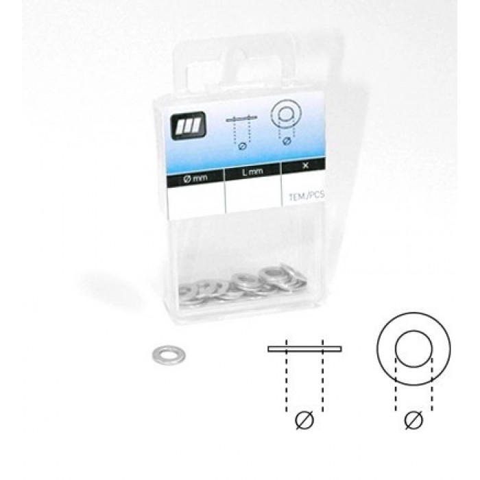 GALVANIZED WIDE WASHERS DIN 9021 - 6X18 - 20 PIECES - 27301110 GALVANIZED WIDE WASHERS DIN 9021 - 6X18 - 20 PIECES - 27301110