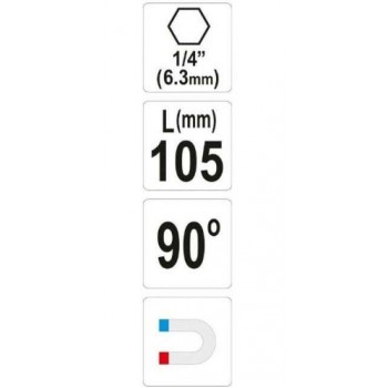 YATO - ANGLE NOSE ADAPTER 1/4 - YT-04630 YATO - ANGLE NOSE ADAPTER 1/4 - YT-04630