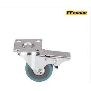 FF GROUP - INDUSTRIAL NYLON WHEEL WITH BRAKE BLUE, HEAVY TYPE Φ125mm - 75x75x2.0mm - 41723 FF GROUP - INDUSTRIAL NYLON WHEEL WITH BRAKE BLUE, HEAVY TYPE Φ125mm - 75x75x2.0mm - 41723