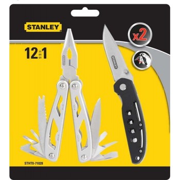 STANLEY set of 2 pieces pocket knife and multi-tool STHT0-71028 STANLEY set of 2 pieces pocket knife and multi-tool STHT0-71028