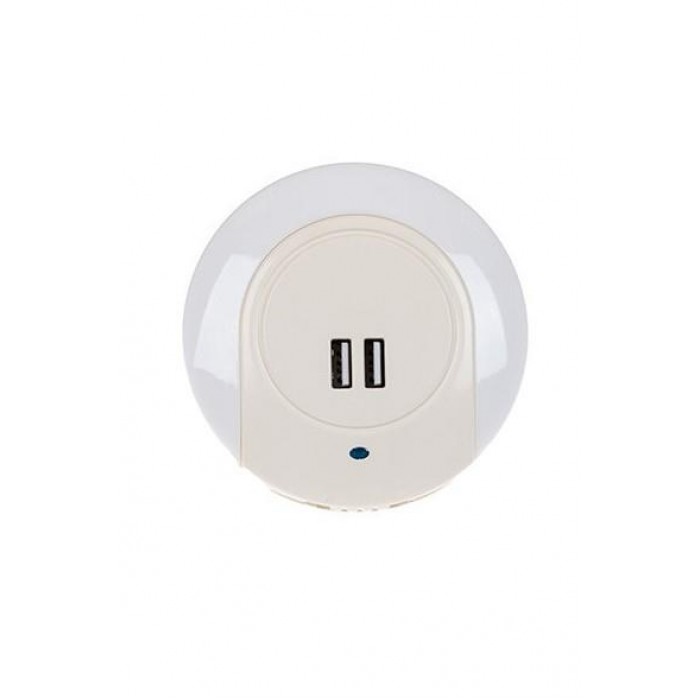 ΦΩΤΙΣΤΙΚΟ ΝΥΚΤΟΣ LED 1W - 3000K ΜΕ ΑΙΣΘΗΤΗΡΑ ΦΩΤΟΣ + 2xUSB - 68725 ΦΩΤΙΣΤΙΚΟ ΝΥΚΤΟΣ LED 1W - 3000K ΜΕ ΑΙΣΘΗΤΗΡΑ ΦΩΤΟΣ + 2xUSB - 68725