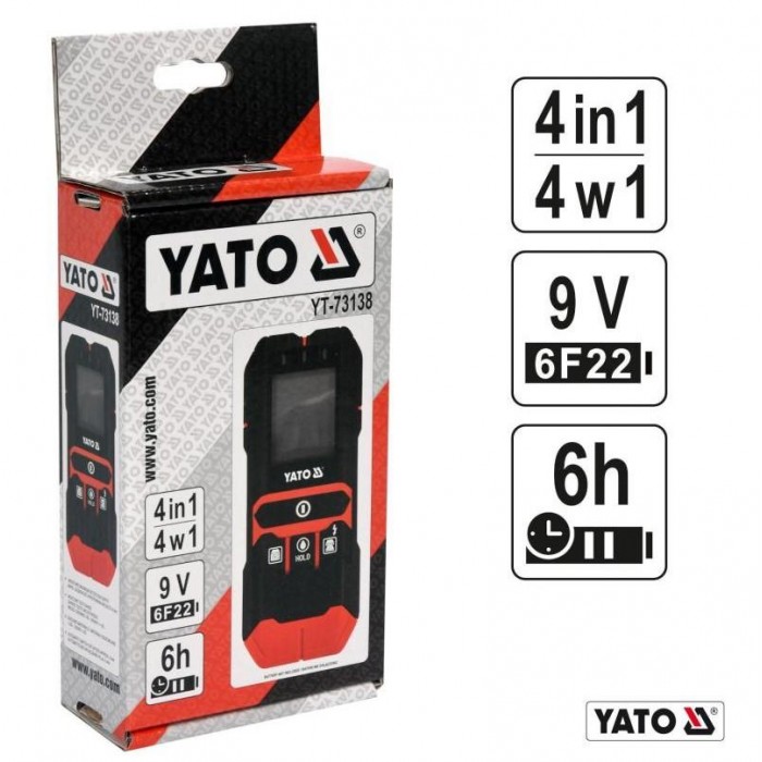 YATO YT-73138 - 4 IN 1 CABLE DETECTOR - 20173138 YATO YT-73138 - 4 IN 1 CABLE DETECTOR - 20173138