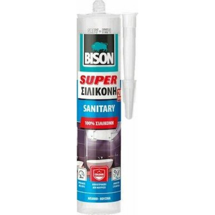 BISON - SUPER SANITARY SILICONE TRANSPARENT 300ml - 7000611 BISON - SUPER SANITARY SILICONE TRANSPARENT 300ml - 7000611
