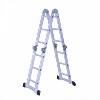 Krausmann Multi-purpose Aluminum Ladder 4x4 with Maximum Height 4.72m Krausmann Multi-purpose Aluminum Ladder 4x4 with Maximum Height 4.72m