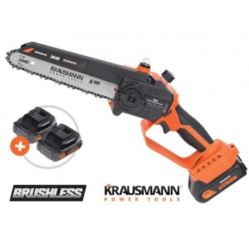 Krausmann Κλαδευτικό Αλυσοπρίονο Μπαταρίας 2x2Ah Brushless 21V 0.775kg με Λάμα 20cm Krausmann Κλαδευτικό Αλυσοπρίονο Μπαταρίας 2x2Ah Brushless 21V 0.775kg με Λάμα 20cm