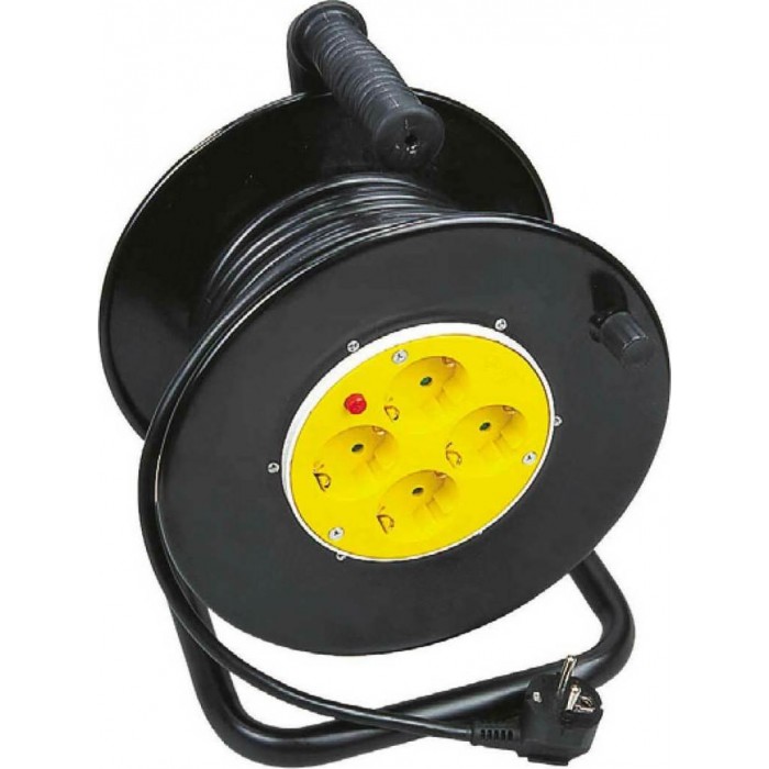 Eurolamp 4-position Reel Switch with 15m Cable, 3x1.5mm², Black Eurolamp 4-position Reel Switch with 15m Cable, 3x1.5mm², Black