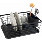 Wenko Στεγνωτήρας Νεροχύτη Μεταλλικός σε Μαύρο Χρώμα 36x30x15cm