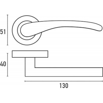 FF Group - Door Knob Rosetta Pair Nickel Matt - 41033 FF Group - Door Knob Rosetta Pair Nickel Matt - 41033